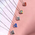 925 Sliver Heart Shaped Geometric Necklace Jewelry Women's - Minihomy