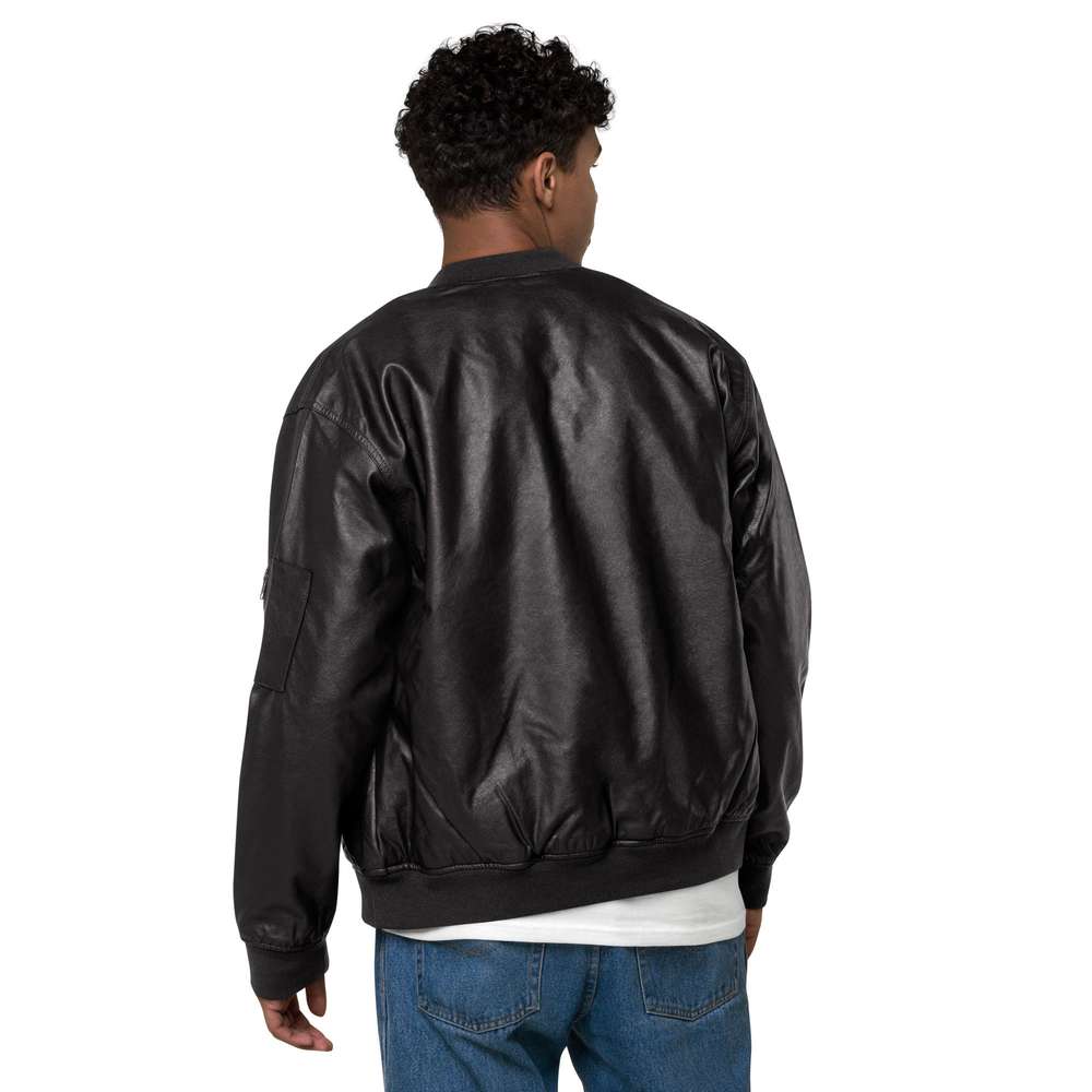 Freedom Leather Bomber Jacket - Minihomy