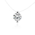 Multi-claw Diamond Zircon Pendant Necklace - Minihomy