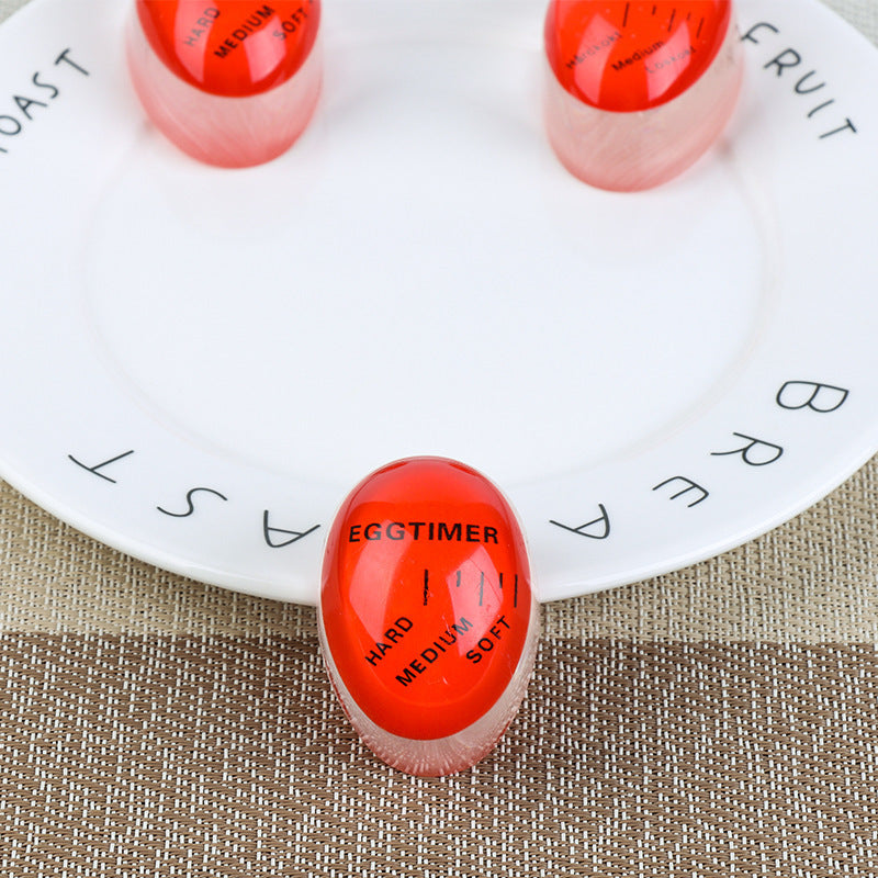 Egg Timer Perfect Color Changing Timer Yummy Soft Hard Boiled Eggs Cooking Kitchen Eco-Friendly Resin Egg Red Timer Tools - Minihomy