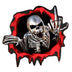 3D Skeleton Skull In The Bullet Hole Car Stickers - Minihomy