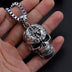 Evil Skull Necklace Metal  Pendant Trendy  Man and Women Punk Jewelry