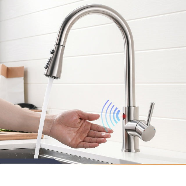 Smart Touch Kitchen Faucets Crane For Sensor Kitchen Water Tap Sink Mixer Rotate Touch Faucet Sensor Water Mixer KH-1005