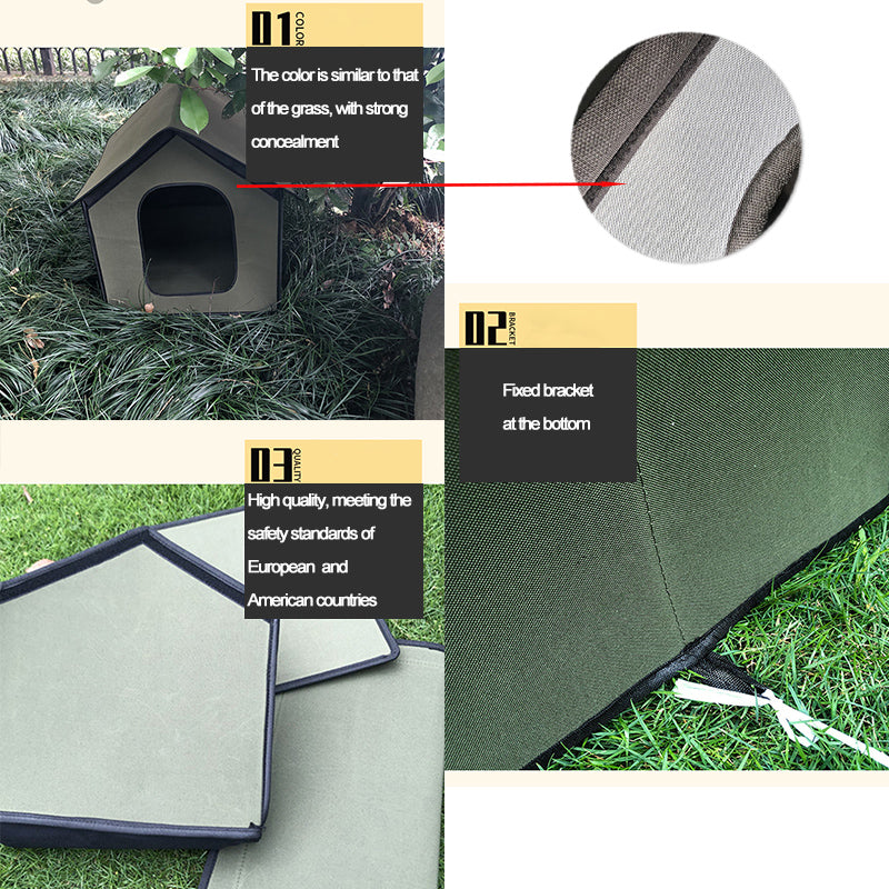 Waterproof Cat House Foldable Pet House for Small Dogs Cats EVA Pet Bed Nest With Inner Pad Portable Outdoor Cat Accessories