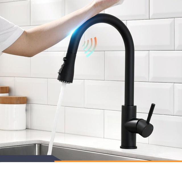 Smart Touch Kitchen Faucets Crane For Sensor Kitchen Water Tap Sink Mixer Rotate Touch Faucet Sensor Water Mixer KH-1005