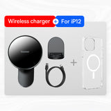 Baseus Magnetic Car Phone Holder Wireless Charger for iPhone 13 iPhone 12 Pro Max Wireless Charging Car Charger Phone Holder