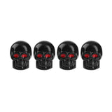 4pcs Universal Black Skull Car Auto Wheel Tire Tyre Valve Stem Caps Dust Covers