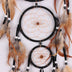 Handmade Feather Dream Catcher Brown Wolf Pattern Wind Chimes For Wall Hanging Ornments Car Home Decoration - Minihomy