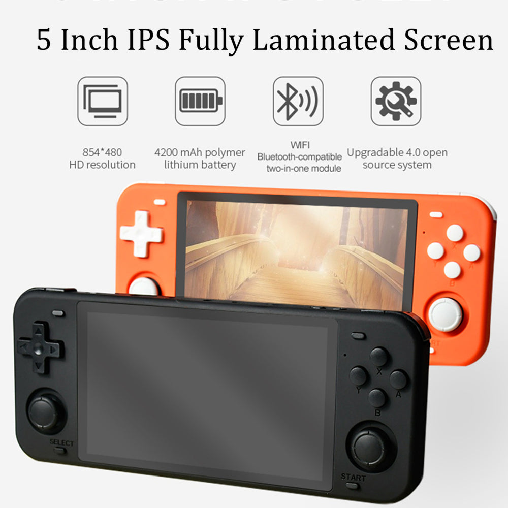 Best IPS 5 inch screen RGB10 MAX Retro Handheld Portable Game Console 64G 128G 20000 games Quad Core support bluetooth wifi - Minihomy