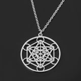 Gothic Pentagram Moon Goddess Wicca Necklace for Women Men - Minihomy